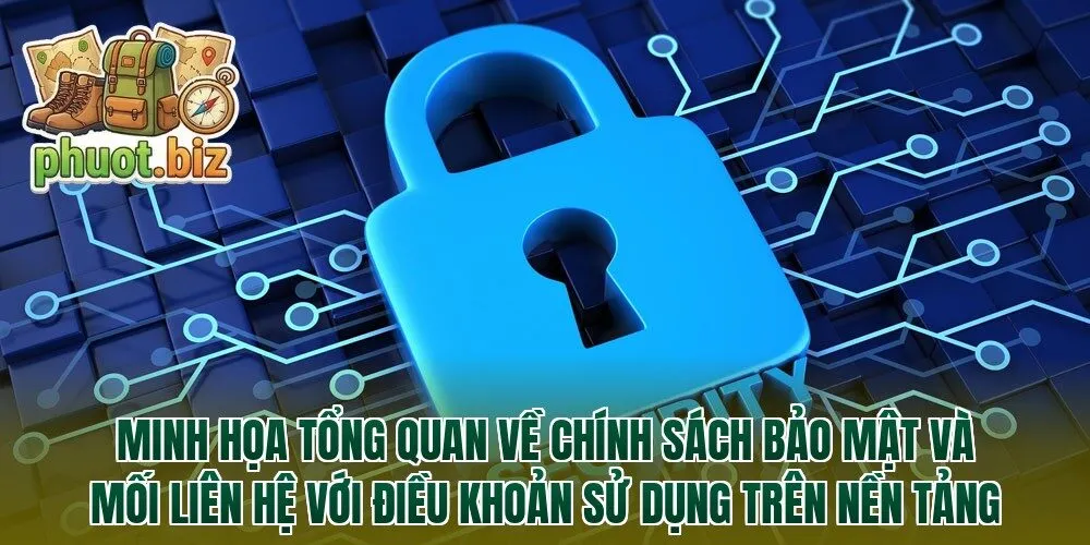 Minh họa tổng quan về chính sách bảo mật và mối liên hệ với điều khoản sử dụng trên nền tảng